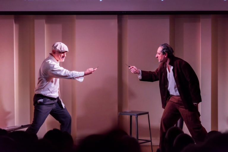 Photo taken from: "Tutti in Scena (The Show)" – “One day in Little Italy… a century ago” - Conceived and Directed by Laura Caparrotti, Artistic Director – Kairos Italy Theater. Casa Italiana Zerilli - Marimò at NYU April 20, 2026